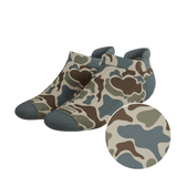 The Blender | Grey Duck Camo Heel Hammock™ Ankle Socks