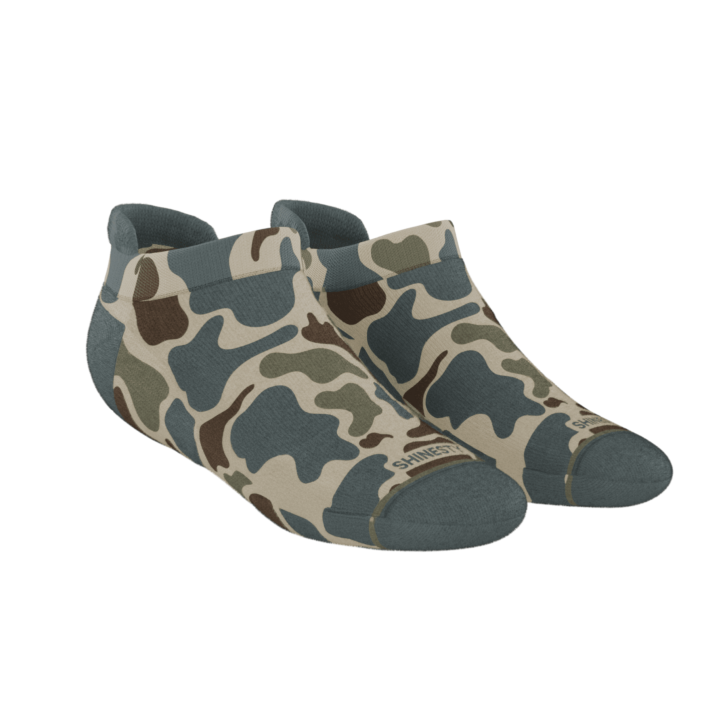The Blender | Grey Duck Camo Heel Hammock™ Ankle Socks