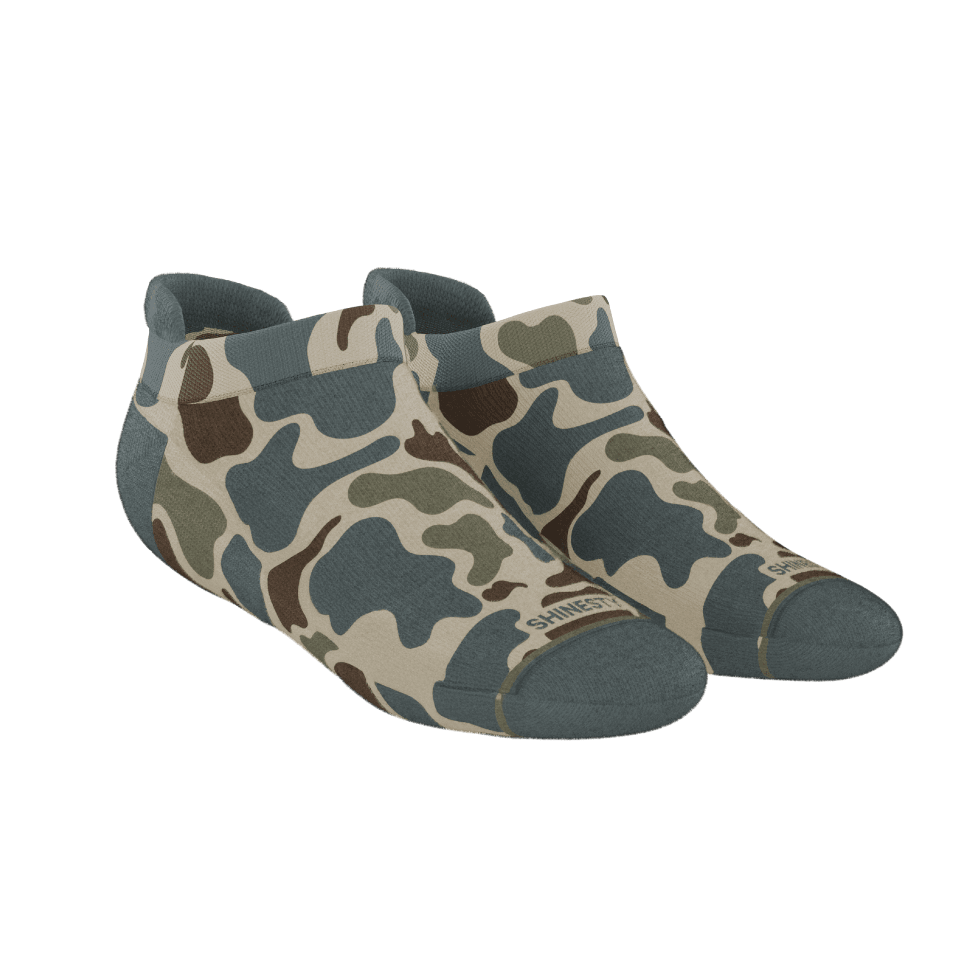 The Blender | Grey Duck Camo Heel Hammock™ Ankle Socks