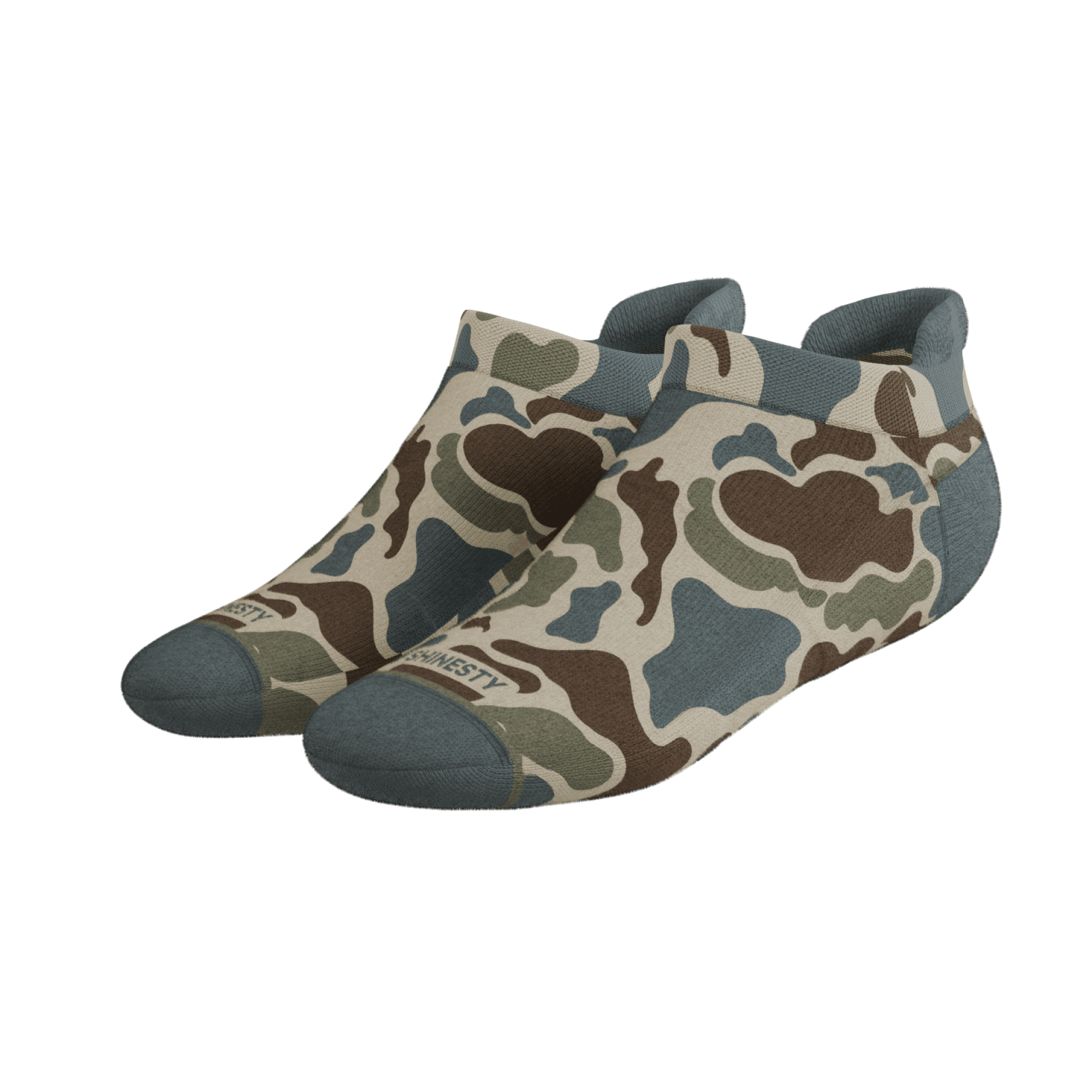 The Blender | Grey Duck Camo Heel Hammock™ Ankle Socks