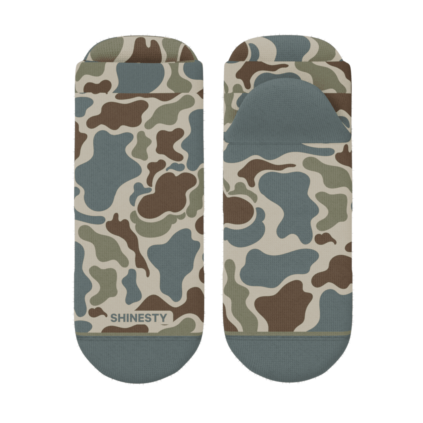 The Blender | Grey Duck Camo Heel Hammock™ Ankle Socks
