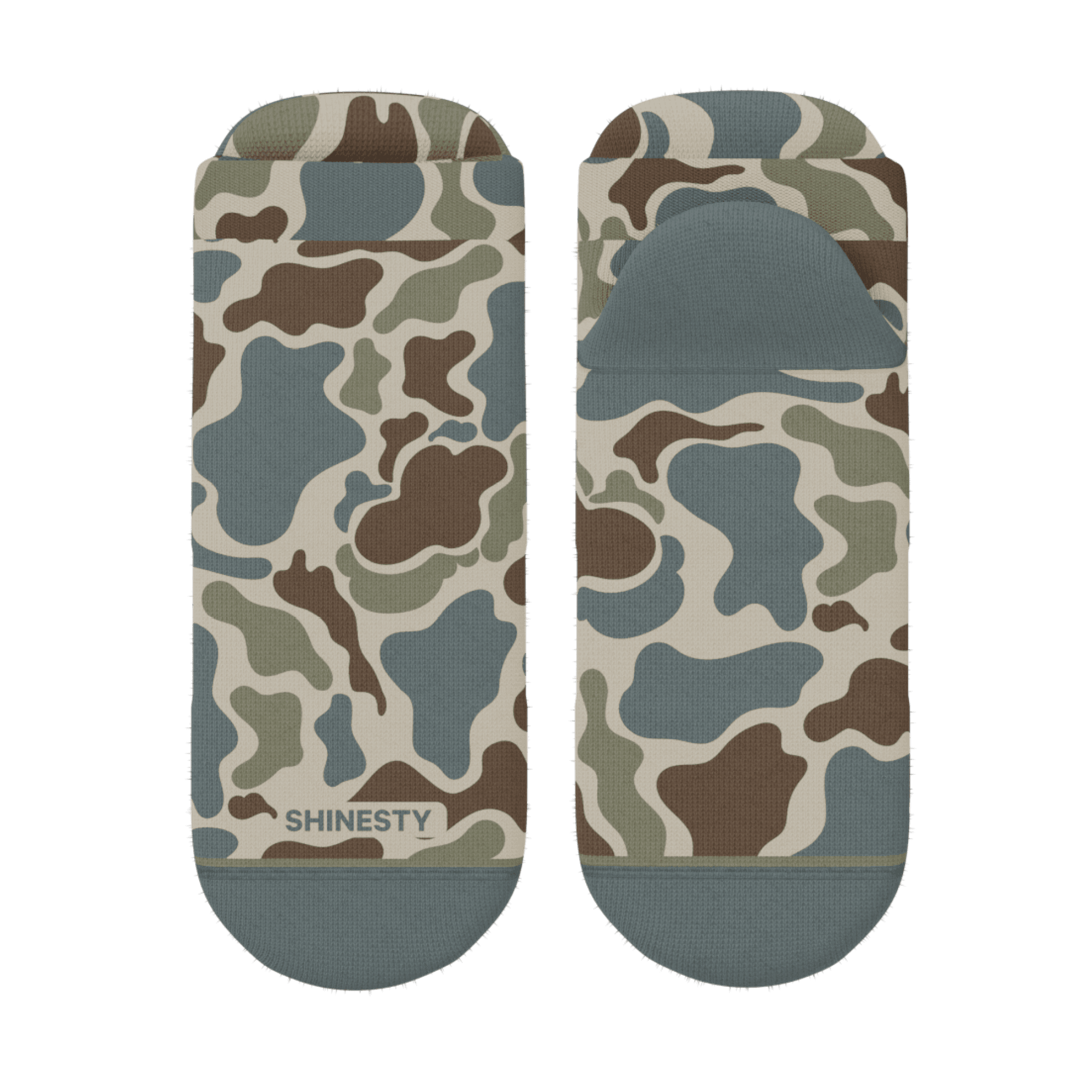 The Blender | Grey Duck Camo Heel Hammock™ Ankle Socks