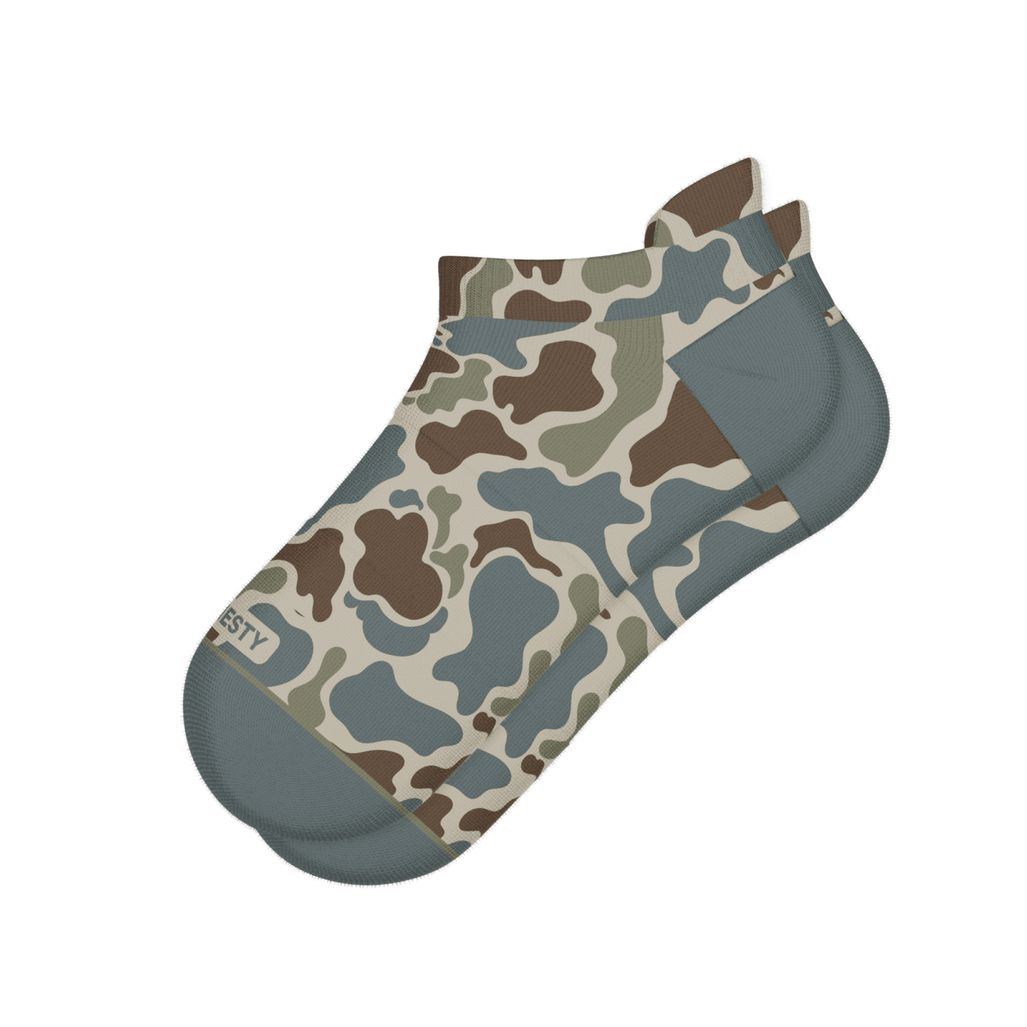 The Blender | Grey Duck Camo Heel Hammock™ Ankle Socks