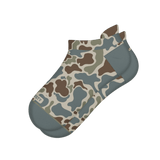 The Blender | Grey Duck Camo Heel Hammock™ Ankle Socks