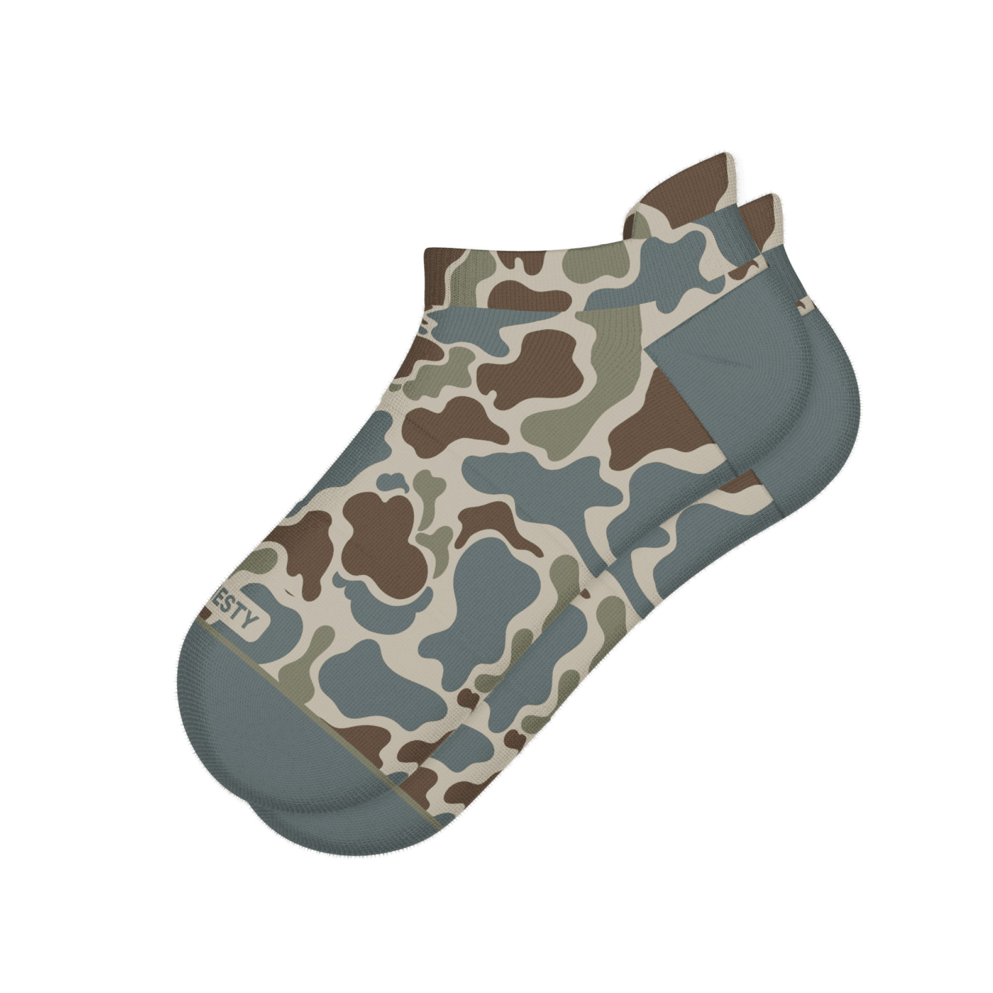 The Blender | Grey Duck Camo Heel Hammock™ Ankle Socks