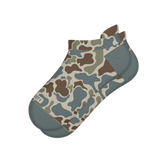 The Blender | Grey Duck Camo Heel Hammock™ Ankle Socks