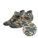The Blender | Grey Duck Camo Heel Hammock™ Ankle Socks