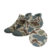 The Blender | Grey Duck Camo Heel Hammock™ Ankle Socks