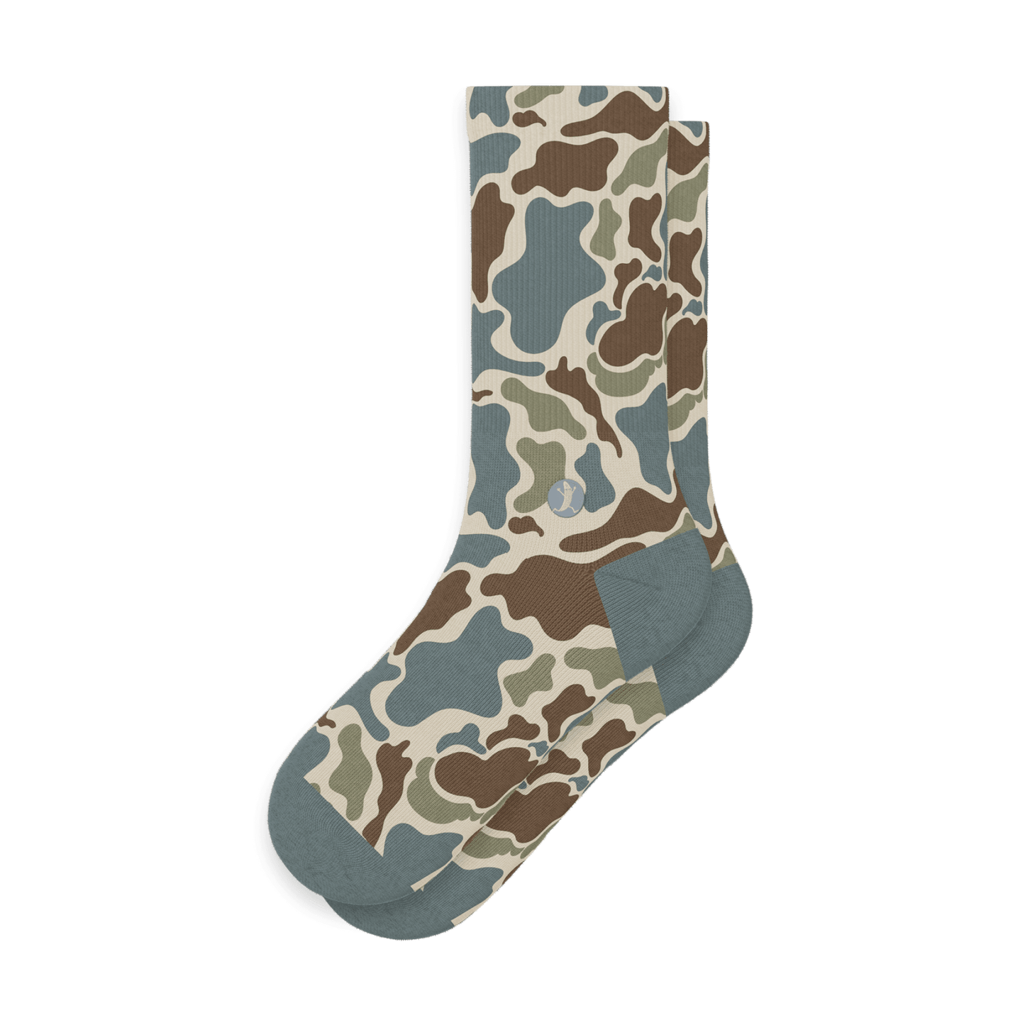 The Blender | Grey Duck Camo Heel Hammock™ Crew Socks