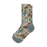 The Blender | Grey Duck Camo Heel Hammock™ Crew Socks