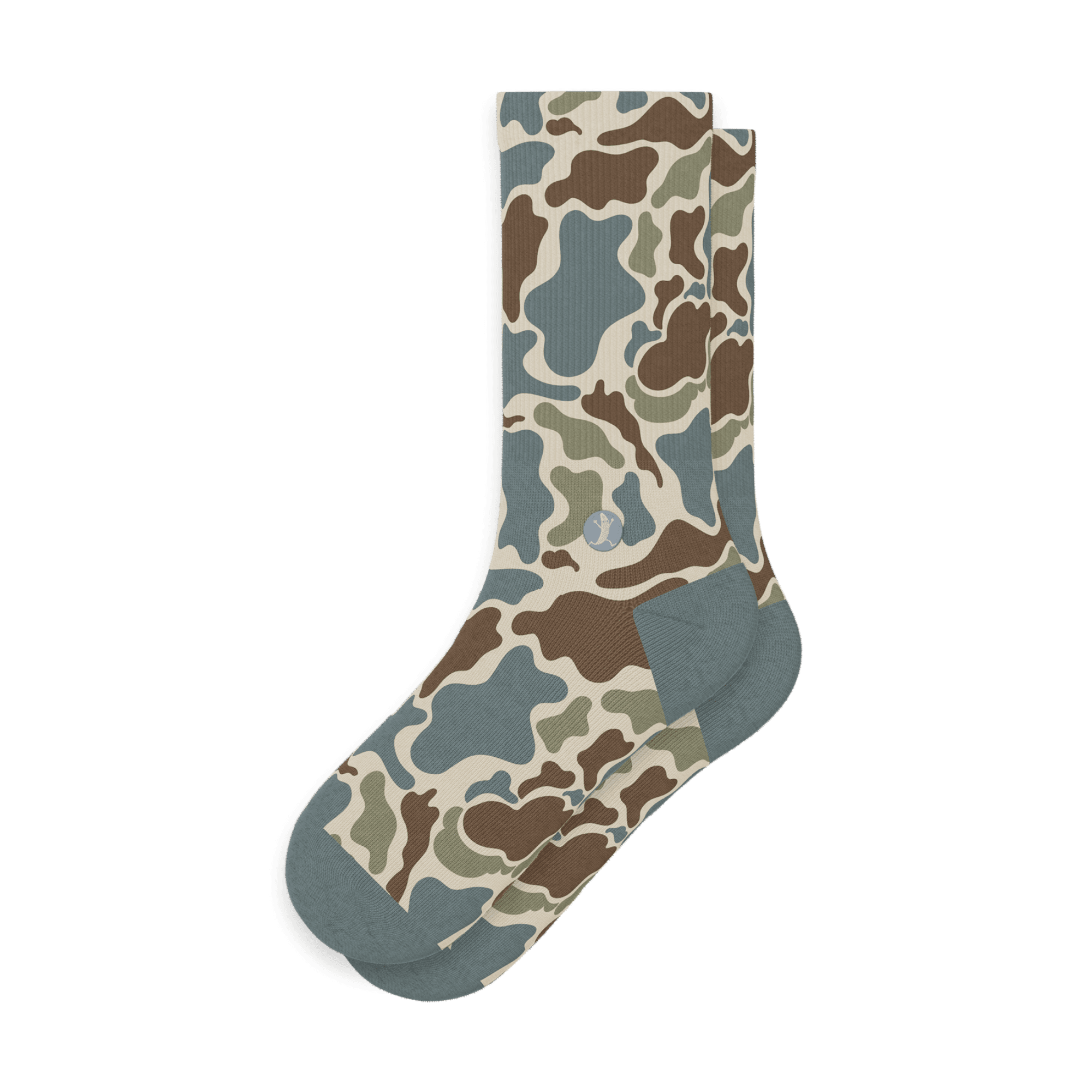 The Blender | Grey Duck Camo Heel Hammock™ Crew Socks