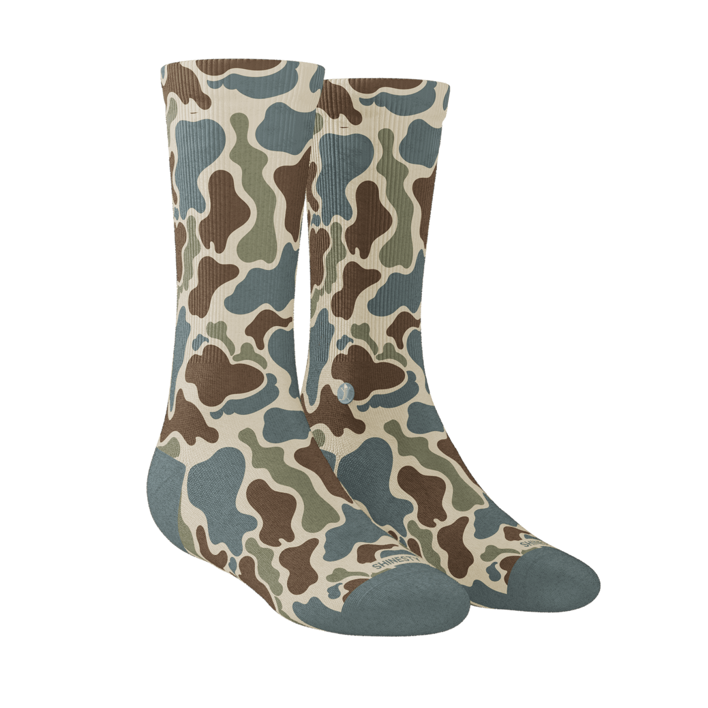 The Blender | Grey Duck Camo Heel Hammock™ Crew Socks