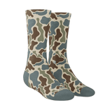The Blender | Grey Duck Camo Heel Hammock™ Crew Socks