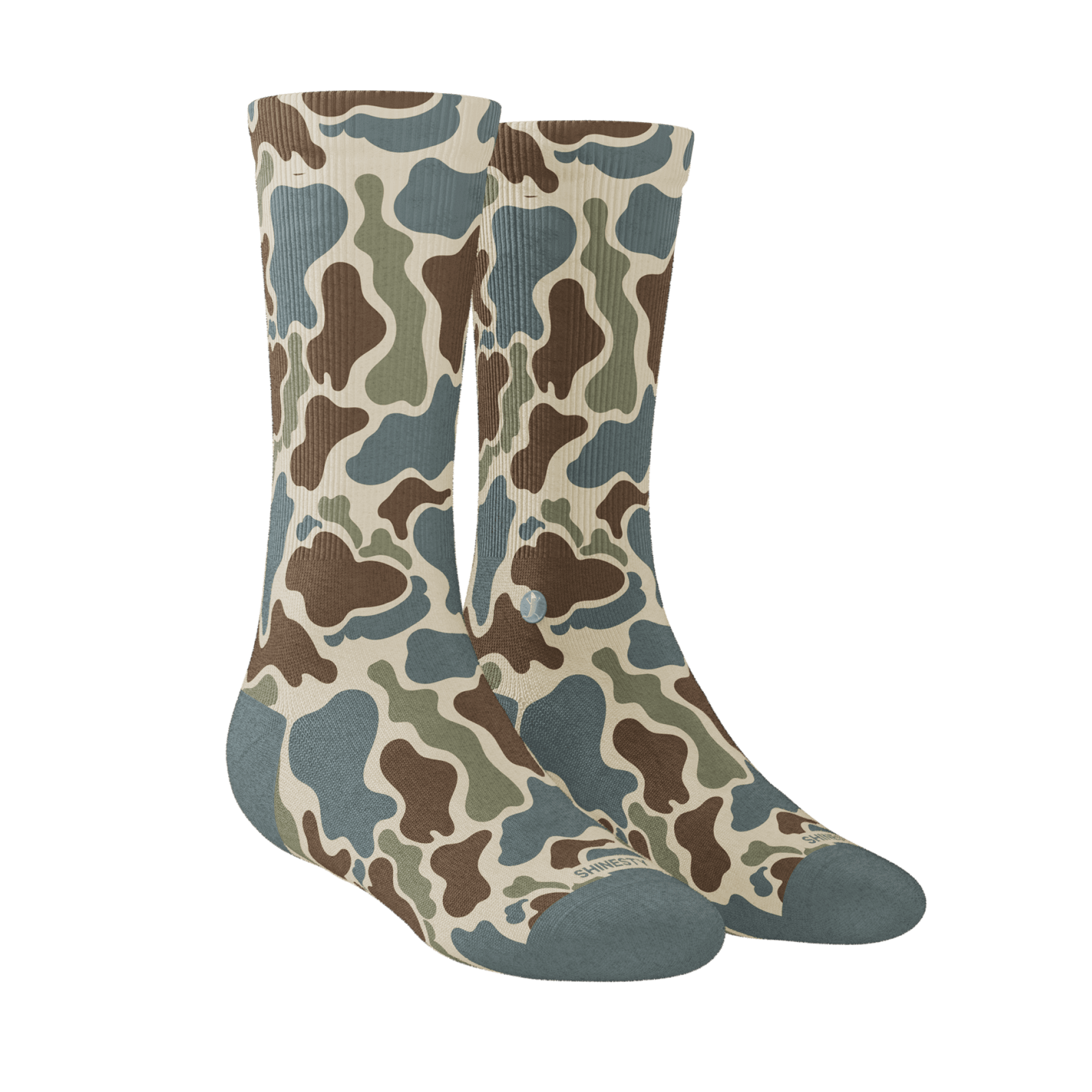 The Blender | Grey Duck Camo Heel Hammock™ Crew Socks