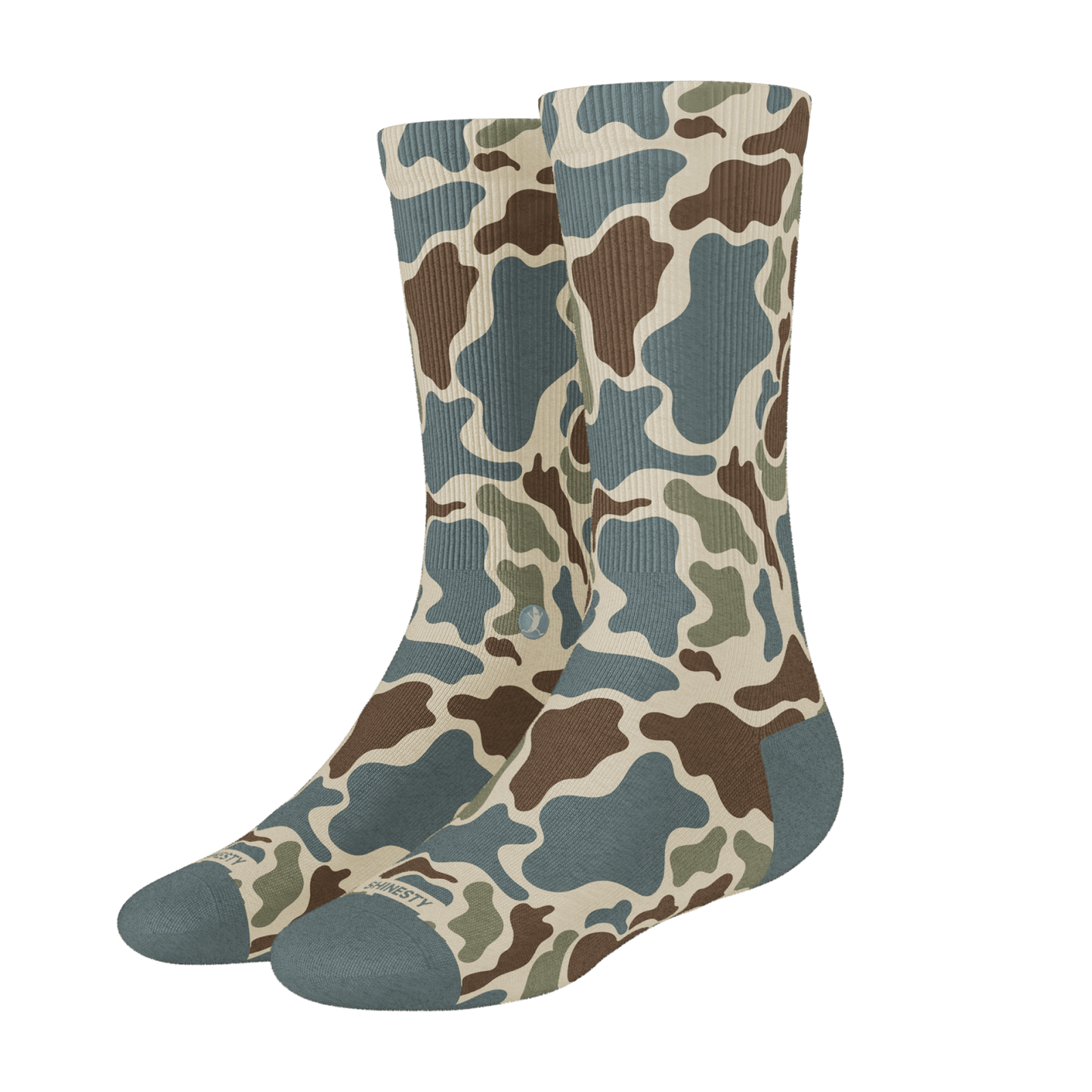 The Blender | Grey Duck Camo Heel Hammock™ Crew Socks