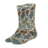 The Blender | Grey Duck Camo Heel Hammock™ Crew Socks