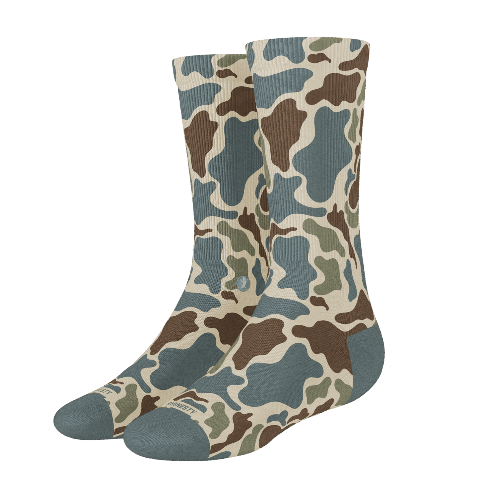 The Blender | Grey Duck Camo Heel Hammock™ Crew Socks