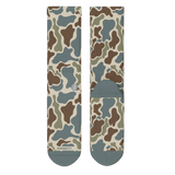 The Blender | Grey Duck Camo Heel Hammock™ Crew Socks