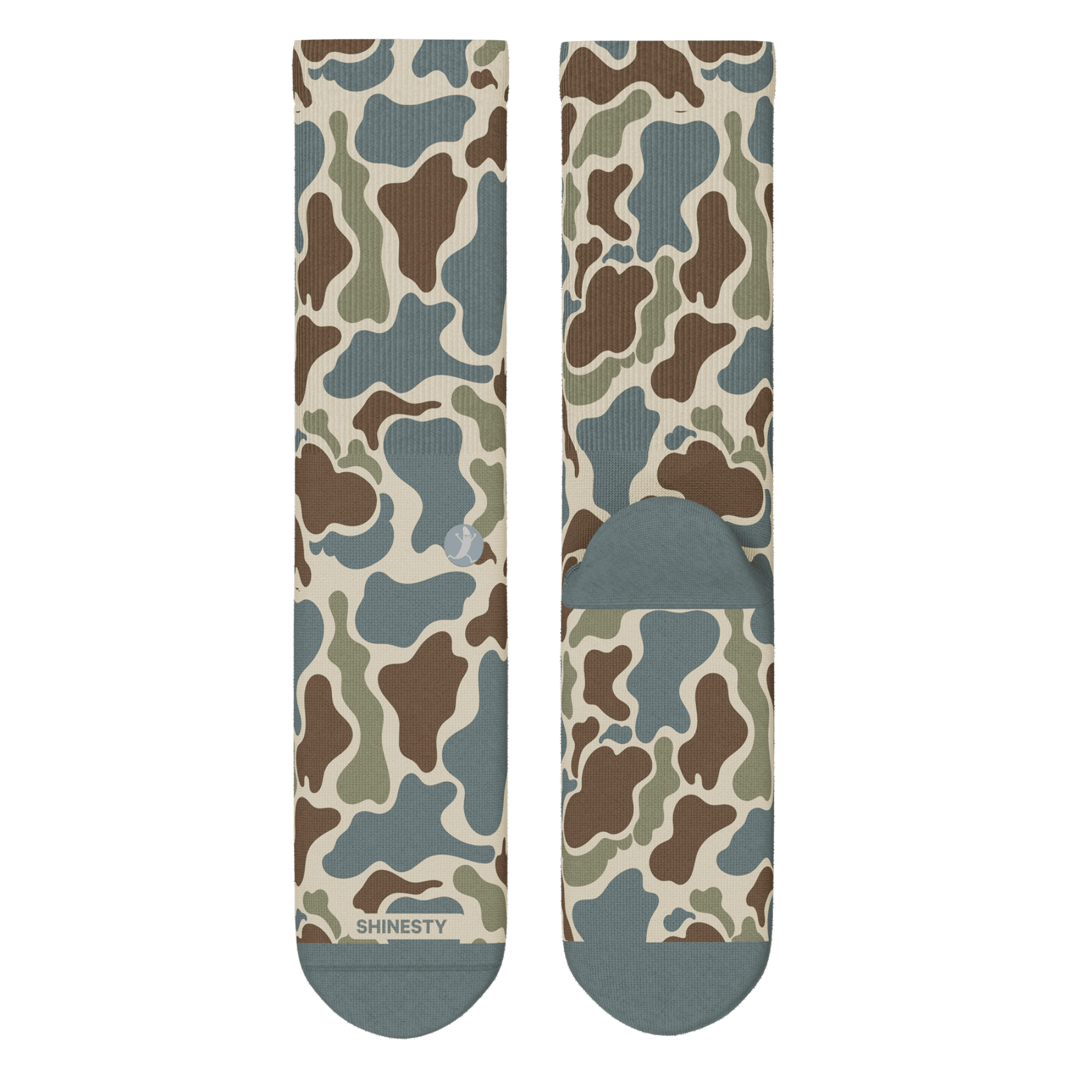 The Blender | Grey Duck Camo Heel Hammock™ Crew Socks