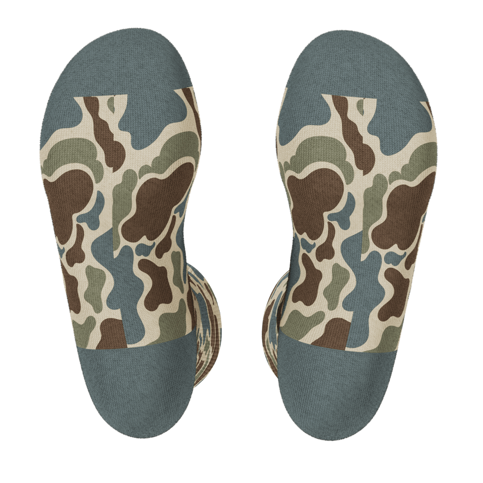The Blender | Grey Duck Camo Heel Hammock™ Crew Socks