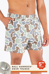 The Blender | Grey Duck Camo Ball Hammock® Pouch 5" Swim Trunks - Shinesty - Flyclothing LLC