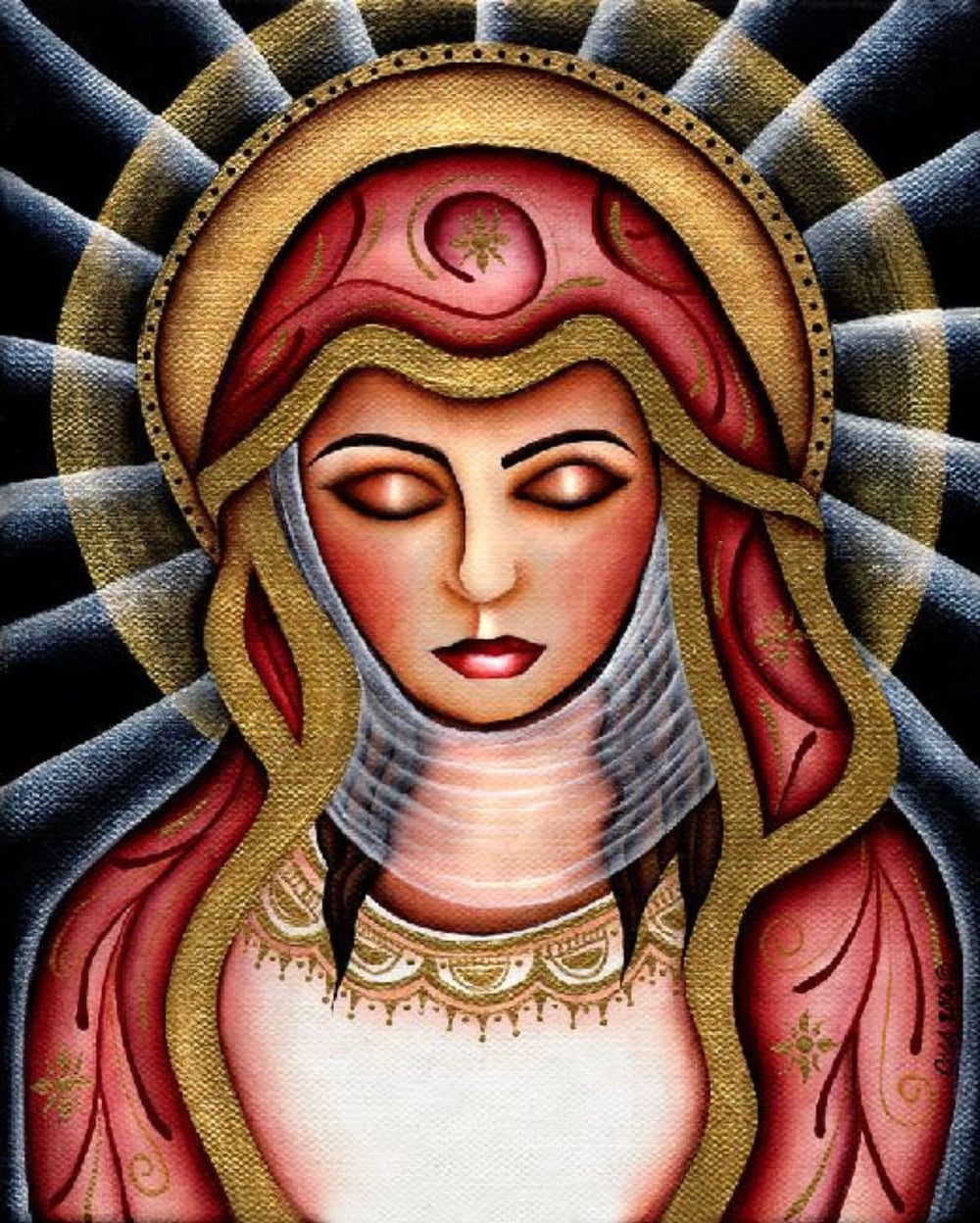 Black Market Art Company Blessed Mary Print