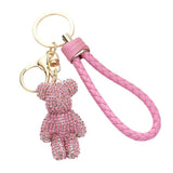 Bling Bear Figure Faux Leather Strap Bag Charm - Madeline Love - Flyclothing LLC