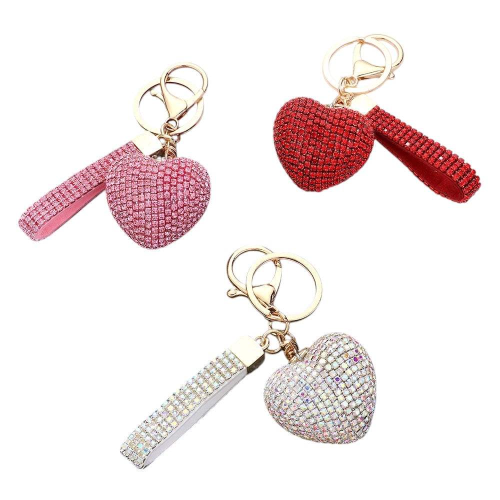 Bling Heart Bag Charm - Madeline Love - Flyclothing LLC