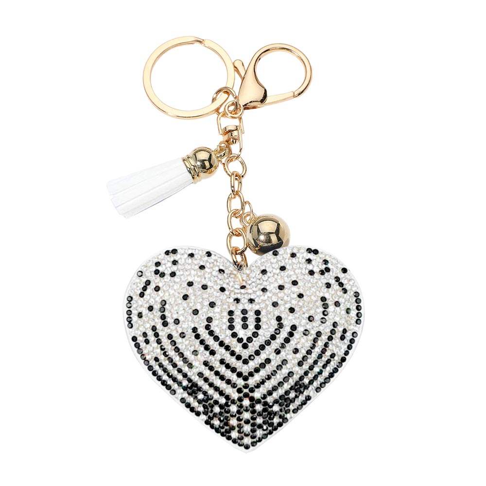 Bling Heart Tassel Bag Charm - Madeline Love - Flyclothing LLC