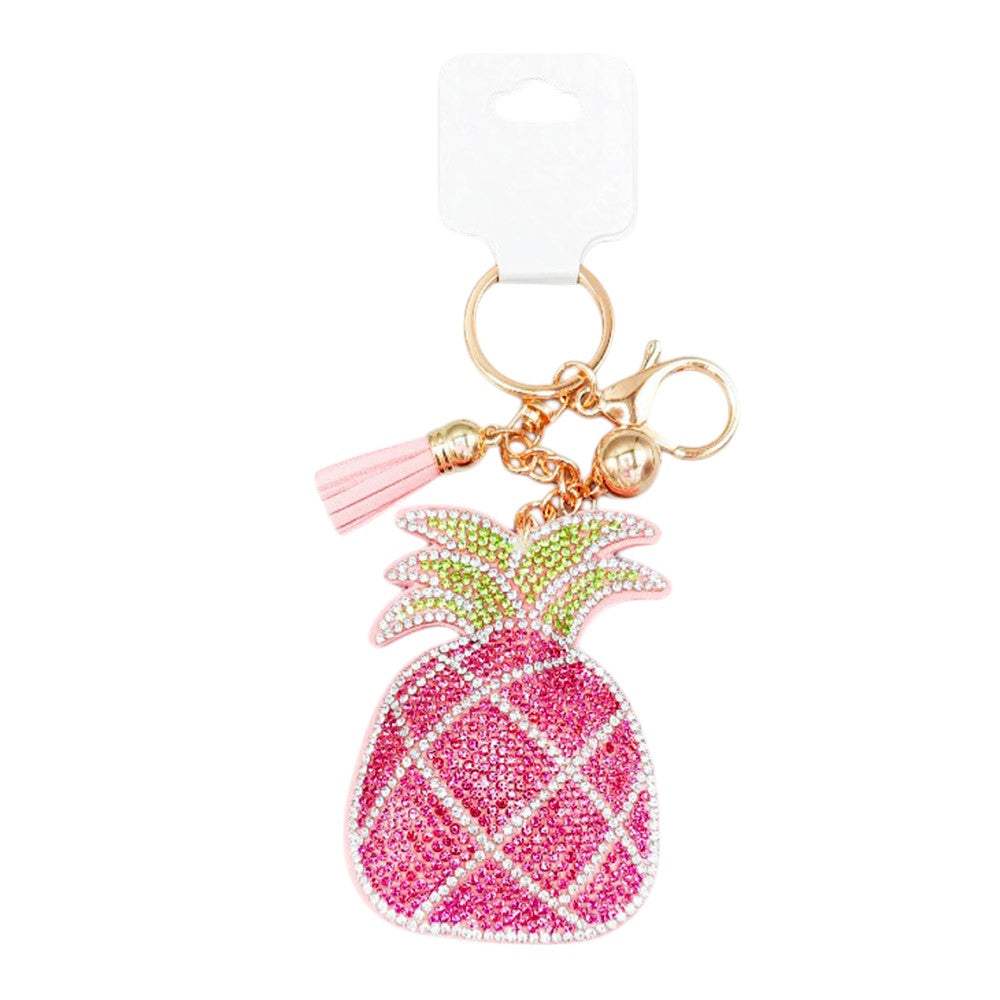 Bling Pineapple Tassel Bag Charm - Madeline Love - Flyclothing LLC