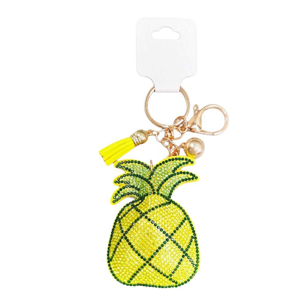 Bling Pineapple Tassel Bag Charm - Madeline Love - Flyclothing LLC
