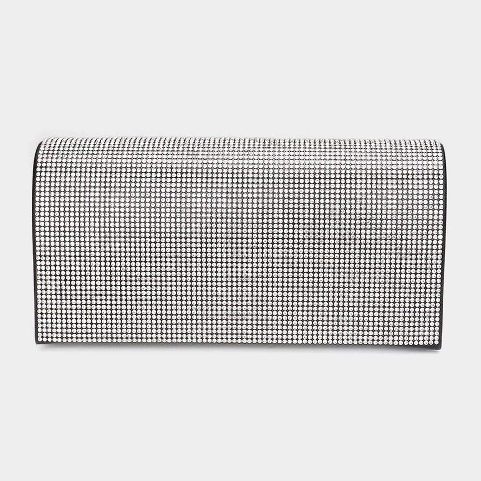 Bling Solid Evening Clutch Crossbody Bag - Madeline Love - Flyclothing LLC