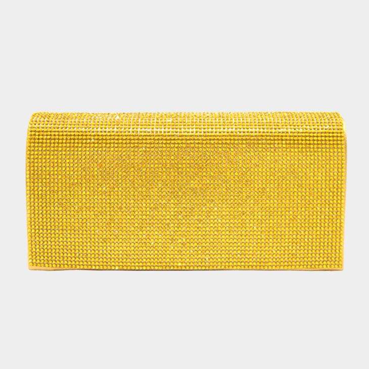 Bling Solid Evening Clutch Crossbody Bag - Madeline Love - Flyclothing LLC