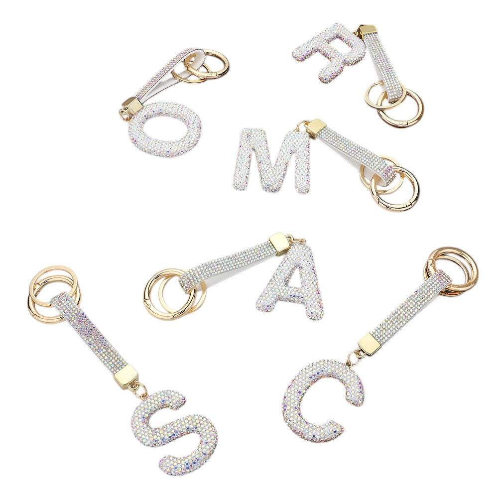 Bling Studded Monogram Initial G Bag Charm - Madeline Love - Flyclothing LLC