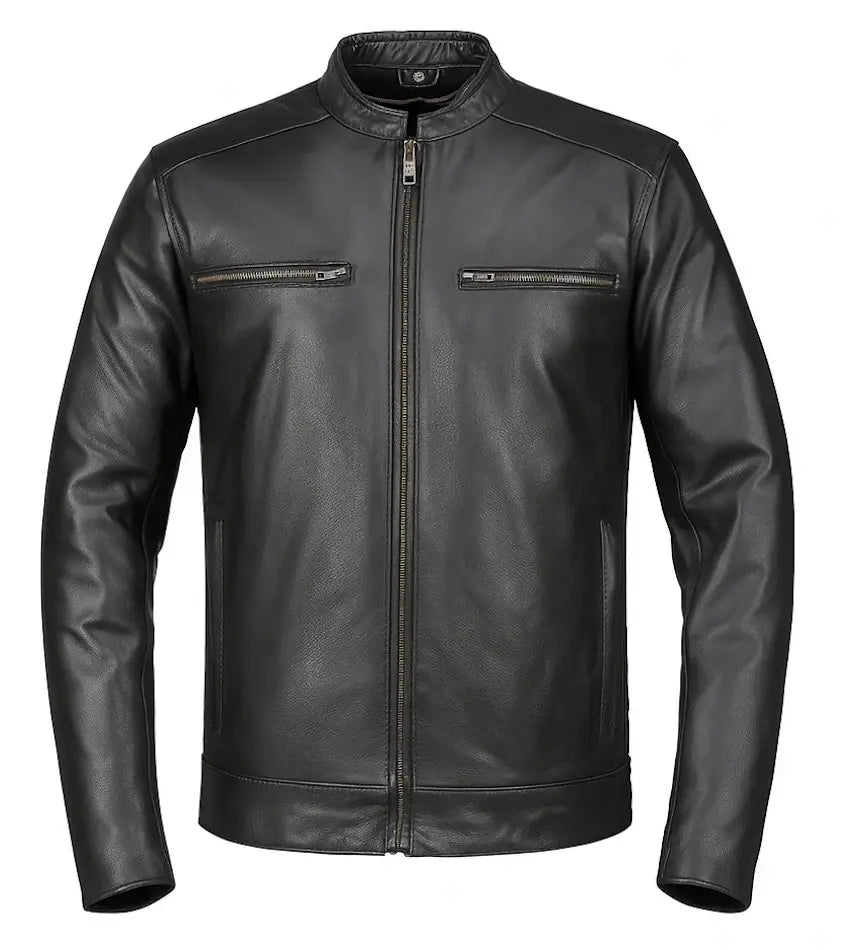 Blitz - Men's Premium Leather Motorcycle Jacket - Unik Just for Bikers - Flyclothing LLC