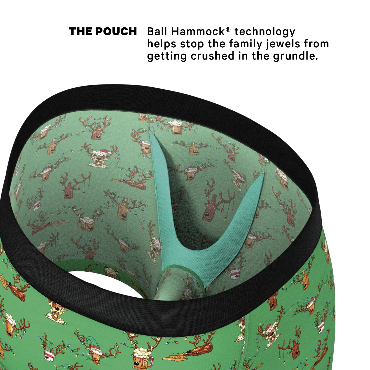 The Blitzened | Reindeer Beer Ball Hammock® Pouch Underwear - Shinesty - Flyclothing LLC