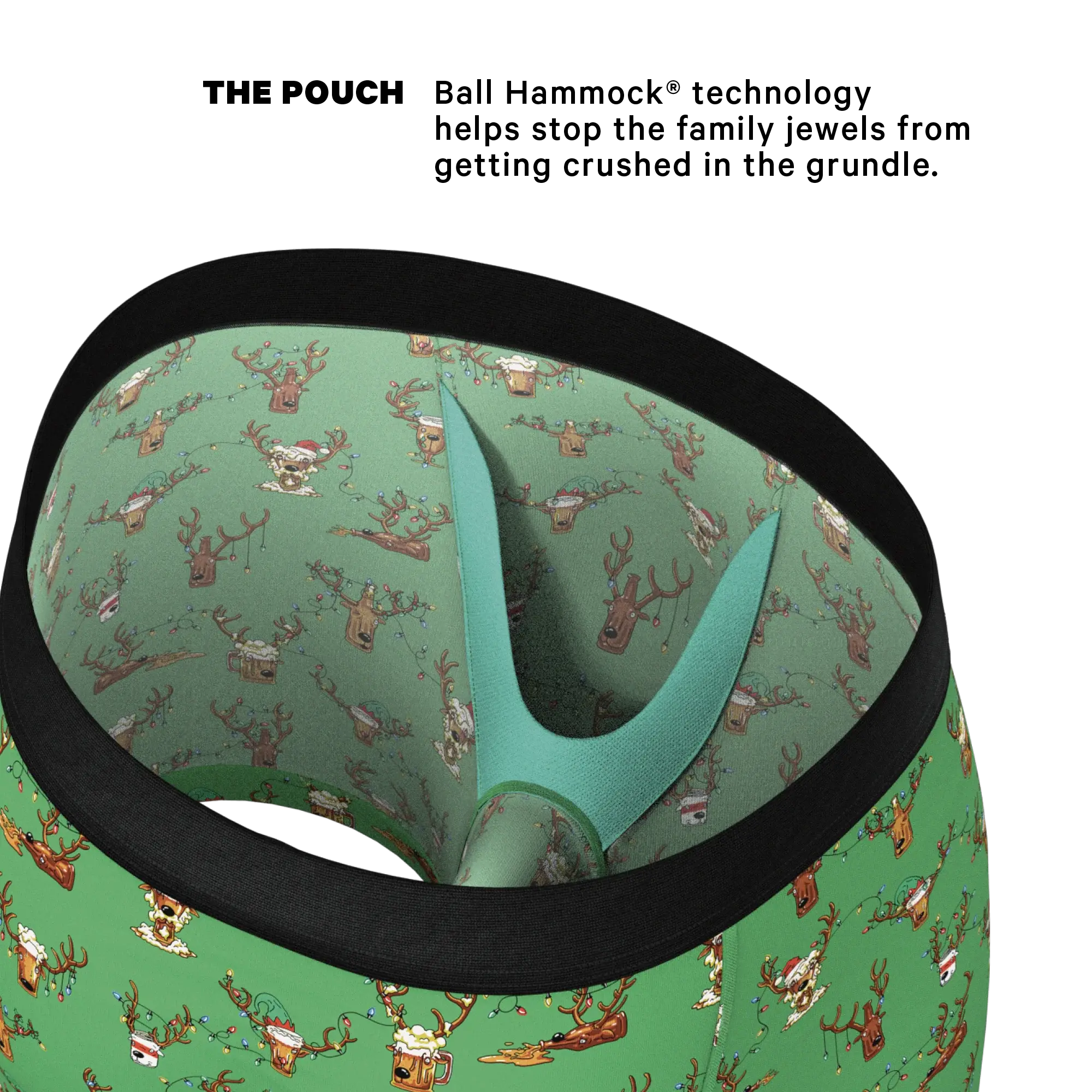 The Blitzened | Reindeer Beer Ball Hammock® Pouch Underwear - Shinesty - Flyclothing LLC