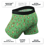 The Blitzened | Reindeer Beer Ball Hammock® Pouch Underwear With Fly - Shinesty - Flyclothing LLC