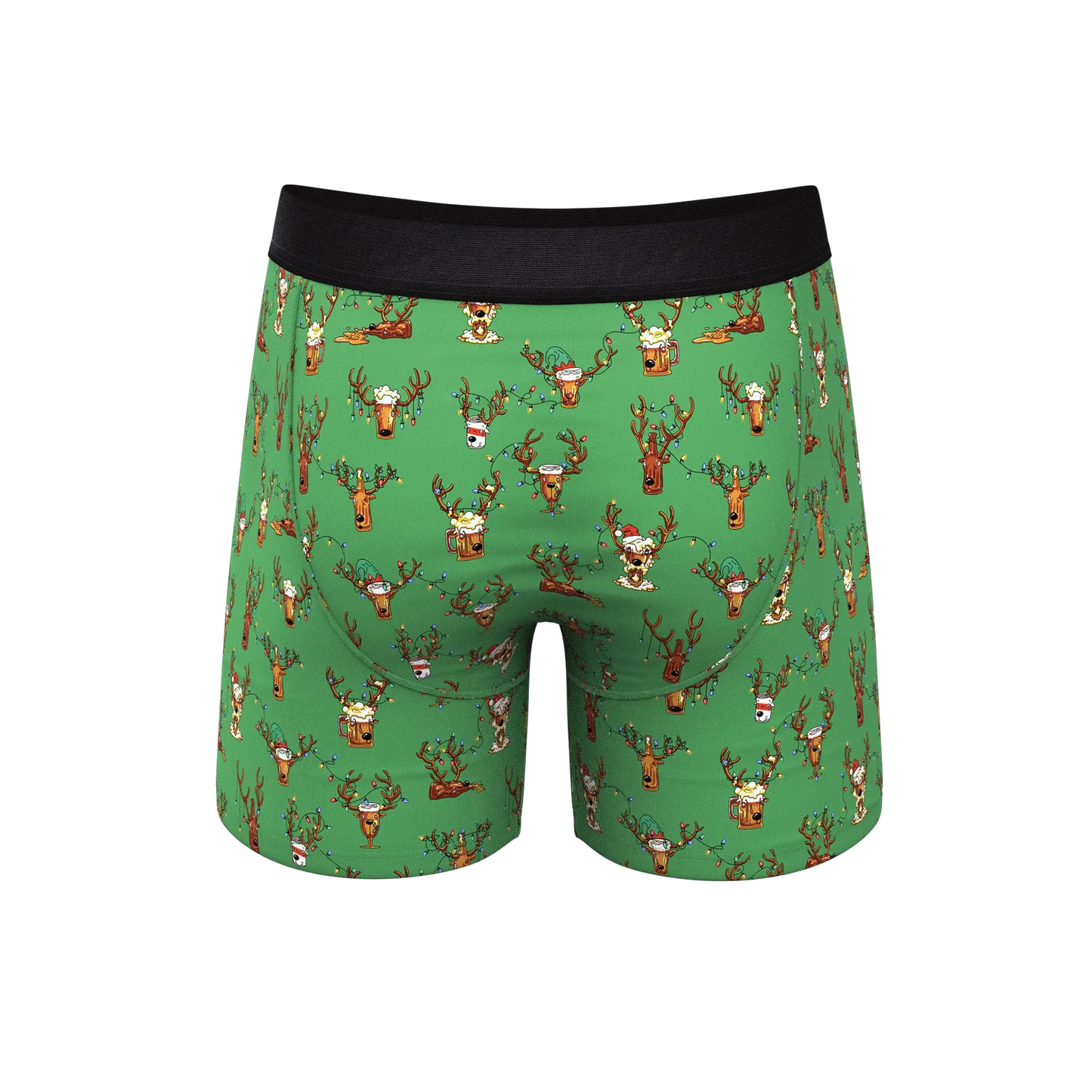 The Blitzened | Reindeer Beer Ball Hammock® Pouch Underwear With Fly - Shinesty - Flyclothing LLC