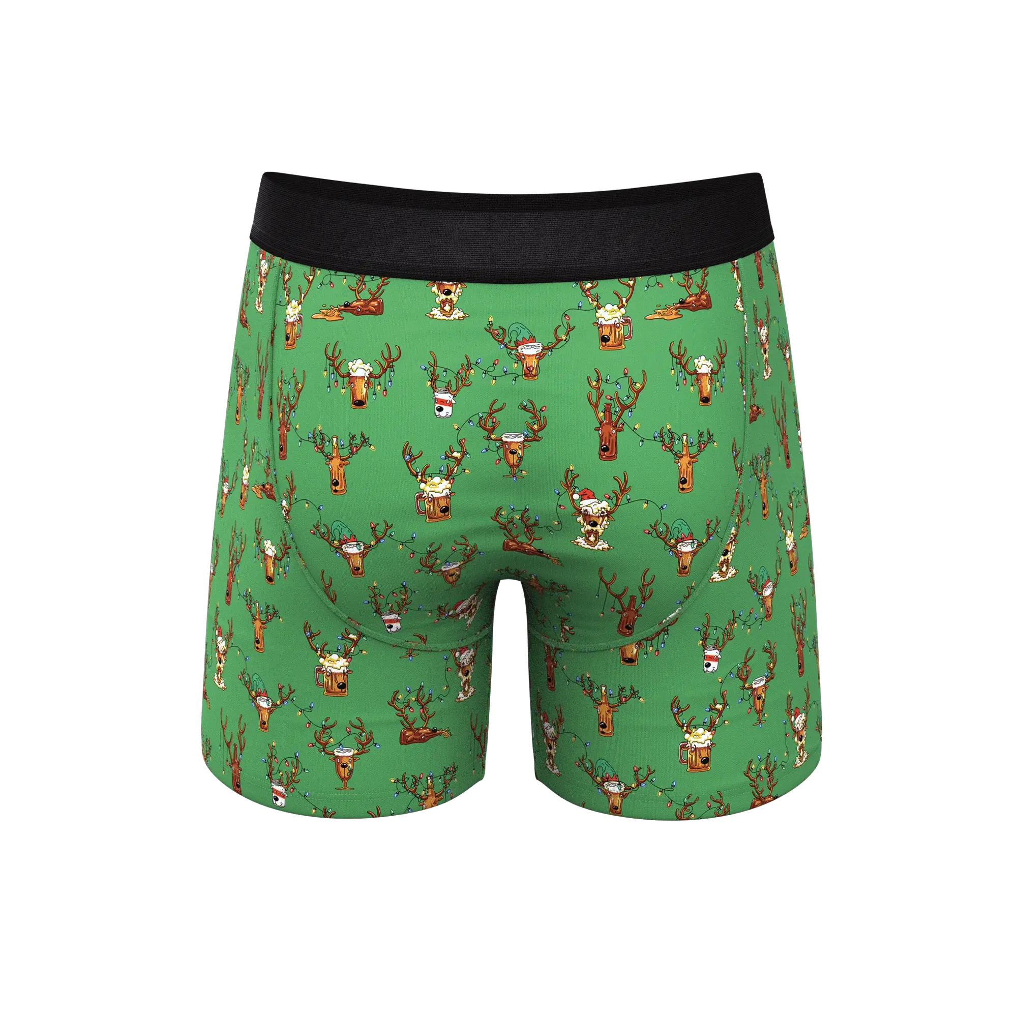The Blitzened | Reindeer Beer Ball Hammock® Pouch Underwear With Fly - Shinesty - Flyclothing LLC