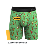 The Blitzened | Reindeer Beer Long Leg Ball Hammock® Pouch Boxers With Fly - Shinesty - Flyclothing LLC