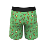 The Blitzened | Reindeer Beer Long Leg Ball Hammock® Pouch Boxers With Fly - Shinesty - Flyclothing LLC