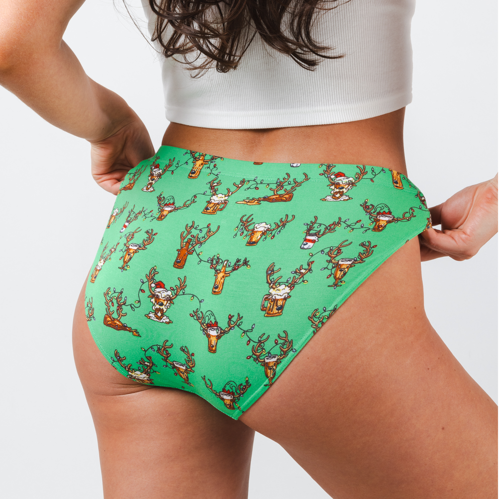 The Blitzened | Reindeer Beer Modal Bikini Underwear - Shinesty - Flyclothing LLC
