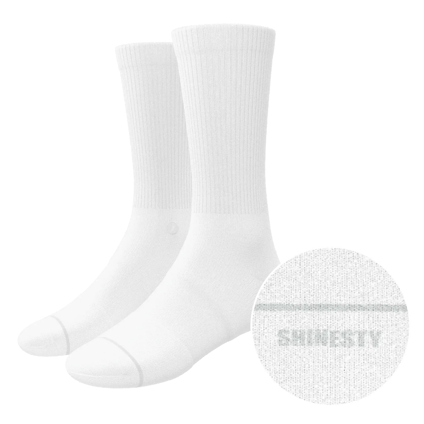 The Blizzard | Plain White Heel Hammock™ Crew Socks - Shinesty - Flyclothing LLC
