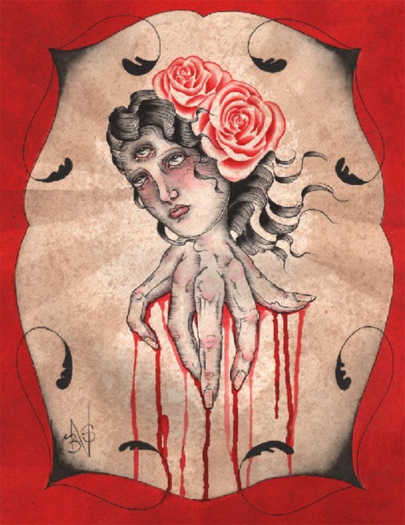 Black Market Art Company Blood Red Print