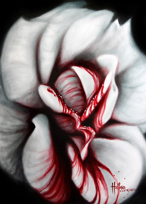 Black Market Art Company Rose Blood Print