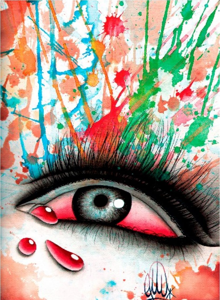 Black Market Art Company Bloody Eye Print