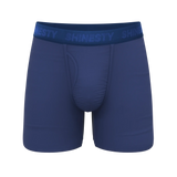 The Bloom Moon | Tonal Navy Ball Hammock® Pouch Underwear With Fly - Shinesty - Flyclothing LLC