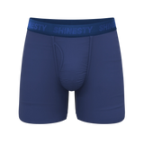 The Bloom Moon | Tonal Navy Ball Hammock® Pouch Underwear With Fly - Shinesty - Flyclothing LLC