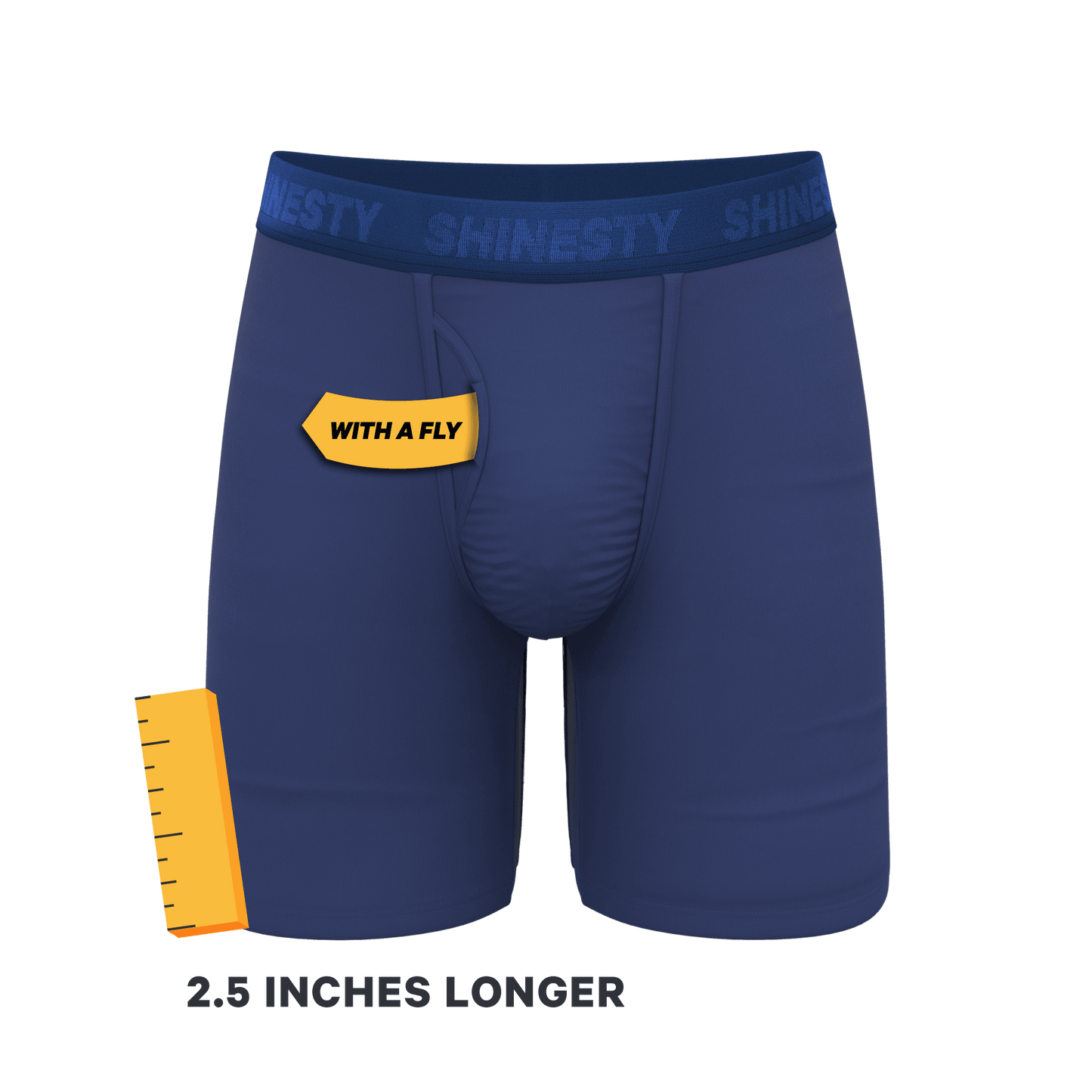 The Bloom Moon | Tonal Navy Ball Hammock® Boxer - Long Leg - Shinesty - Flyclothing LLC
